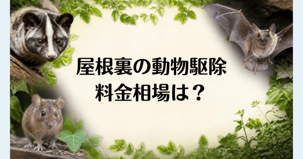 屋根裏の動物駆除_料金相場